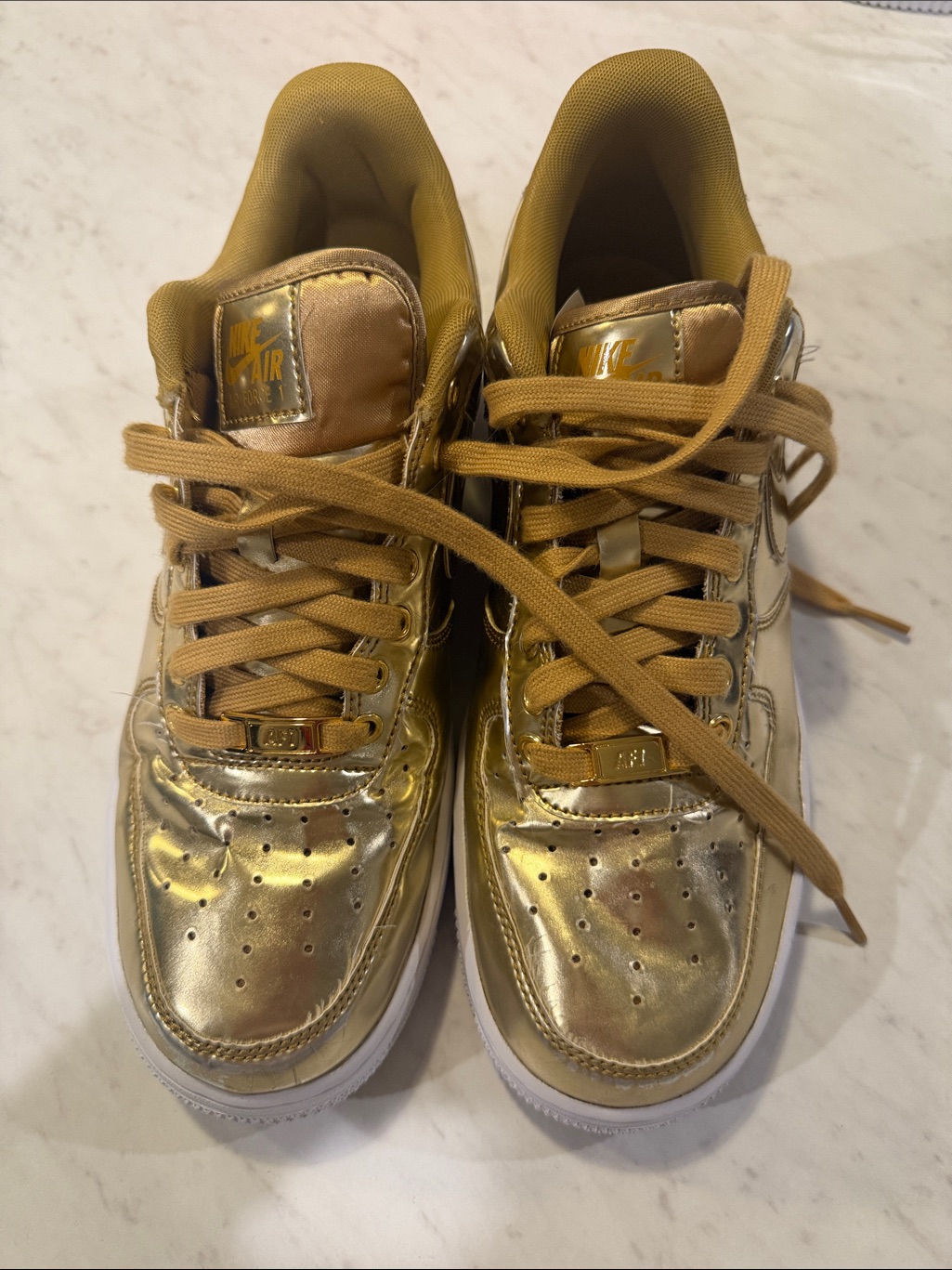 Nike Metallic Gold Low-Top Sneakers